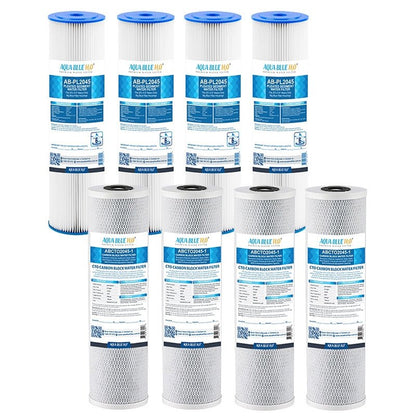Big Blue 20"x4.5" replacement Cartridge Carbon and Sediment Kit - WATER FILTER DISTRIBUTORS