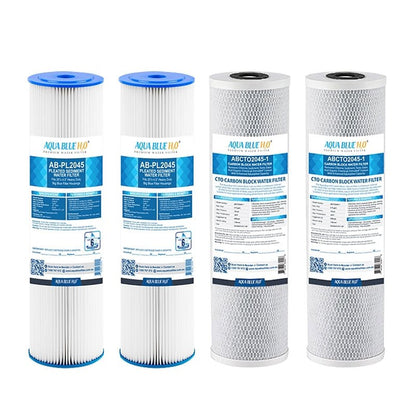 Big Blue 20"x4.5" replacement Cartridge Carbon and Sediment Kit - WATER FILTER DISTRIBUTORS