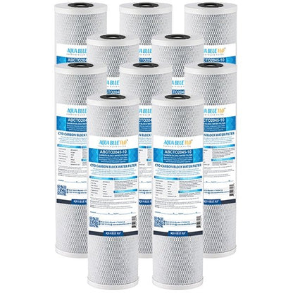 Big Blue 20"x4.5" Whole House CTO Carbon Block 10Mic - WATER FILTER DISTRIBUTORS