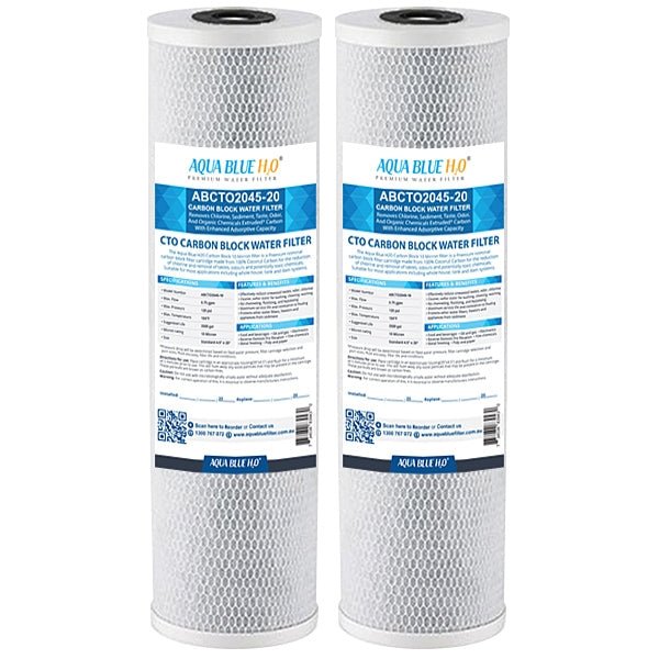 Big Blue 20"x4.5" Whole House CTO Carbon Block 1Mic - WATER FILTER DISTRIBUTORS