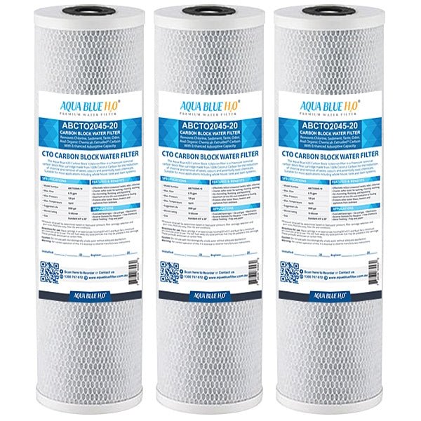 Big Blue 20"x4.5" Whole House CTO Carbon Block 1Mic - WATER FILTER DISTRIBUTORS