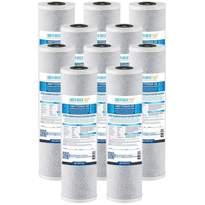 Big Blue 20"x4.5" Whole House CTO Carbon Block 1Mic - WATER FILTER DISTRIBUTORS
