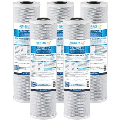 Big Blue 20"x4.5" Whole House CTO Carbon Block 1Mic - WATER FILTER DISTRIBUTORS