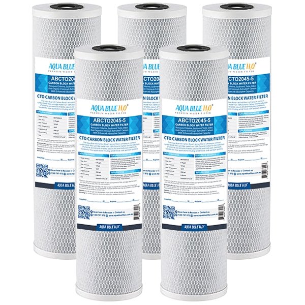 Big Blue 20"x4.5" Whole House CTO Carbon Block 5Mic - WATER FILTER DISTRIBUTORS