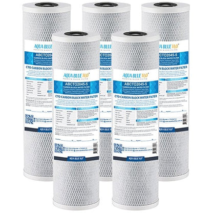 Big Blue 20"x4.5" Whole House CTO Carbon Block 5Mic - WATER FILTER DISTRIBUTORS