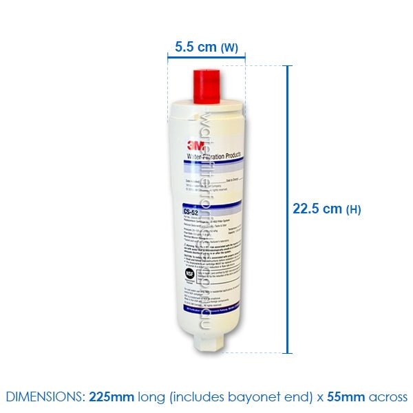 Bosch CS - 52 CS52 Internal Fridge Water Filter Cuno 3M USA Genuine part - WATER FILTER DISTRIBUTORS