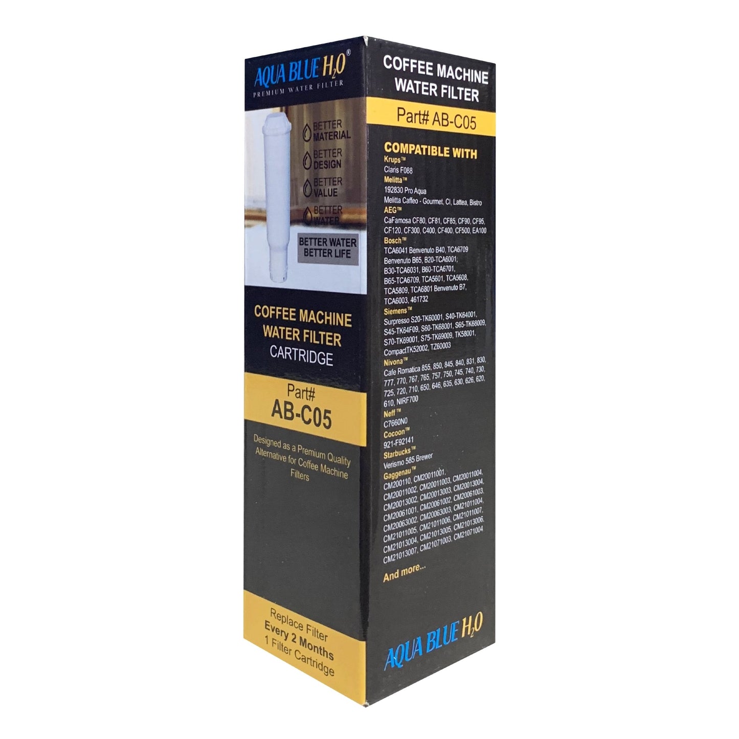 Compatible Coffee Machine Water Filter Replacement for Krups Claris F088 AB - C05 - WATER FILTER DISTRIBUTORS