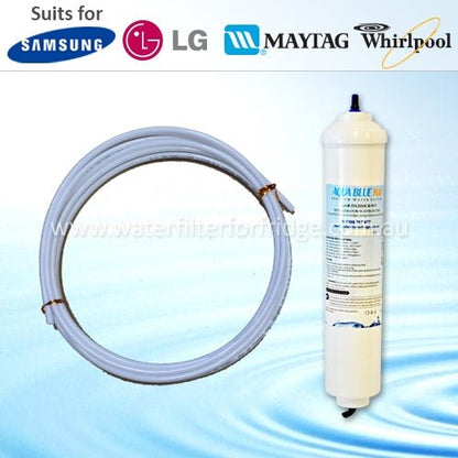 Compatible Water Filter + FMP 350 Water Pressure Reducing Valve + Water Line Tube Hose Kit 5m, 1/4 inch Set - WATER FILTER DISTRIBUTORS