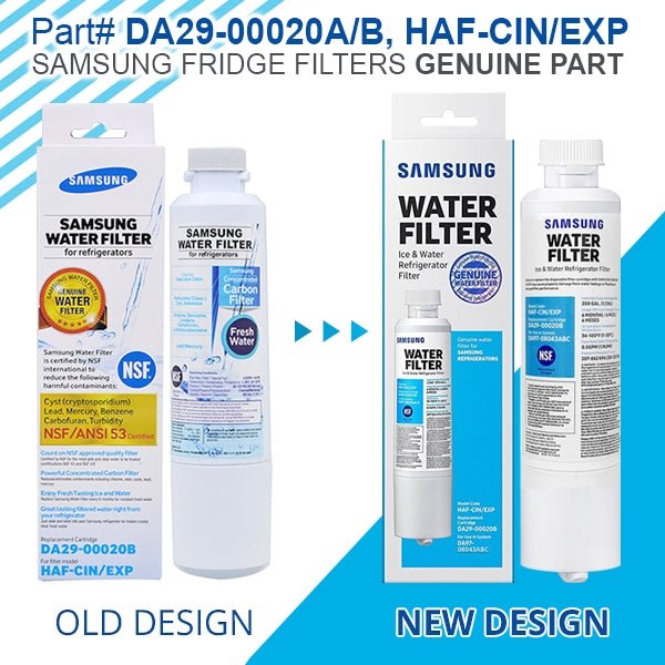 DA29 - 00020A, B, B - 1 Genuine Samsung fridge filters - WATER FILTER DISTRIBUTORS