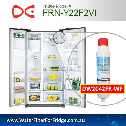 Daewoo Fridge Model FRN_Y22F2VI﻿ Aqua Blue H2O DW2042FR - 09﻿ - WF Daewoo Smeg Westinghouse Replacement Cartridge - WATER FILTER DISTRIBUTORS