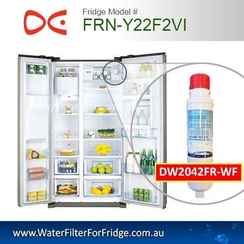 Daewoo Fridge Model FRN_Y22F2VI﻿ Aqua Blue H2O DW2042FR - 09﻿ - WF Daewoo Smeg Westinghouse Replacement Cartridge - WATER FILTER DISTRIBUTORS