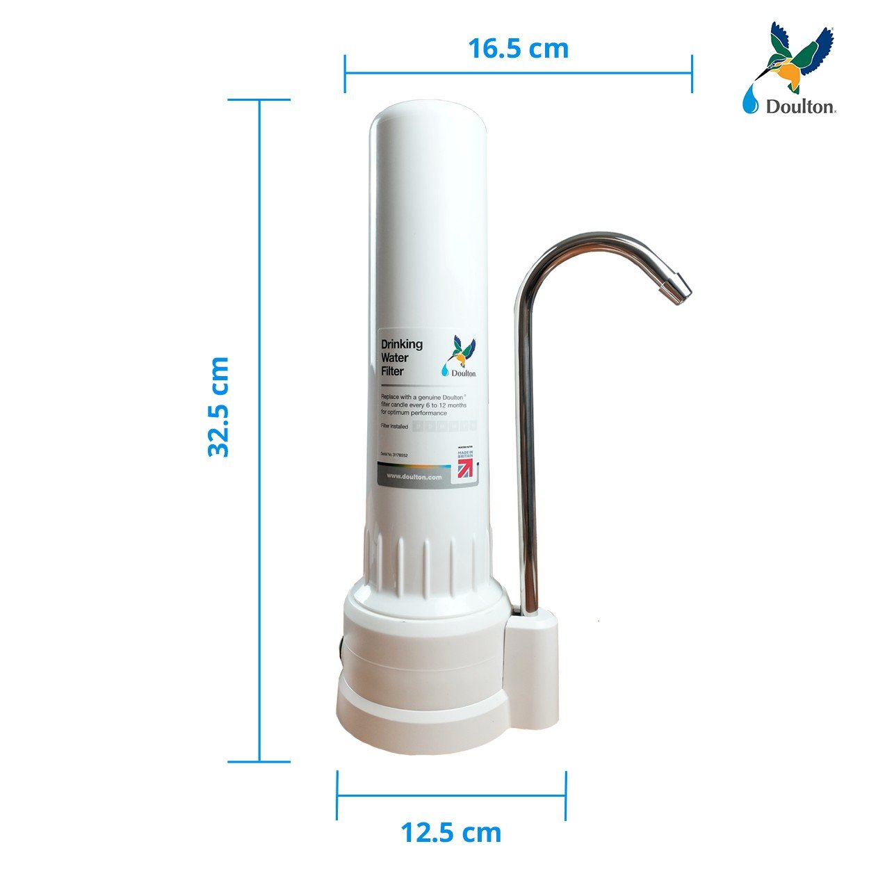 Doulton Countertop Water Purifier Systems W9331038 made in UK - WATER FILTER DISTRIBUTORS
