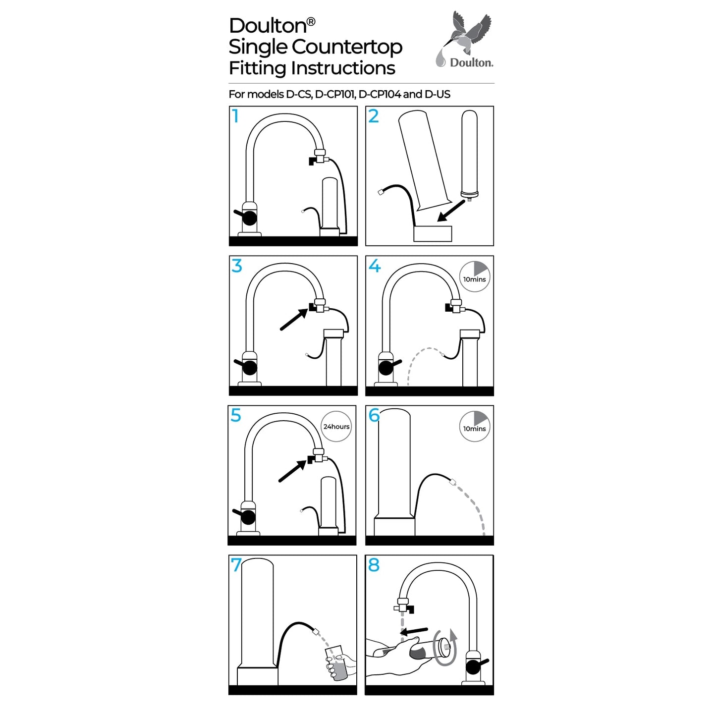 Doulton Countertop Water Purifier Systems W9331038 made in UK - WATER FILTER DISTRIBUTORS