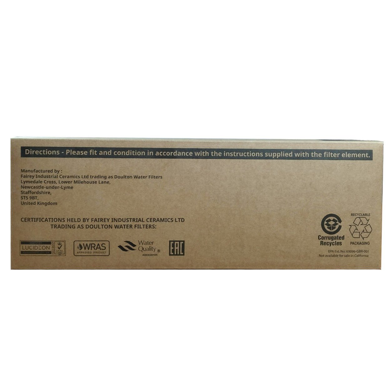 Doulton Countertop Water Purifier Systems W9331038 made in UK - WATER FILTER DISTRIBUTORS