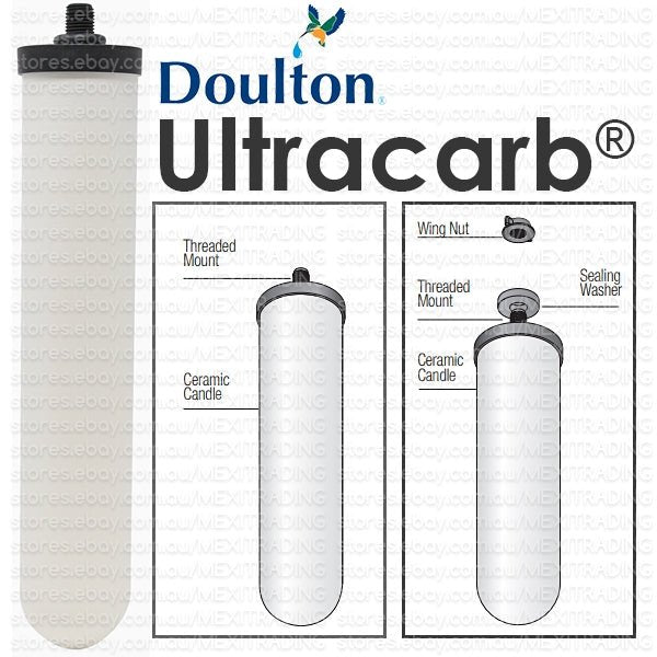 Doulton W9123053 UltraCarb Ceramic Filter Candle - WATER FILTER DISTRIBUTORS