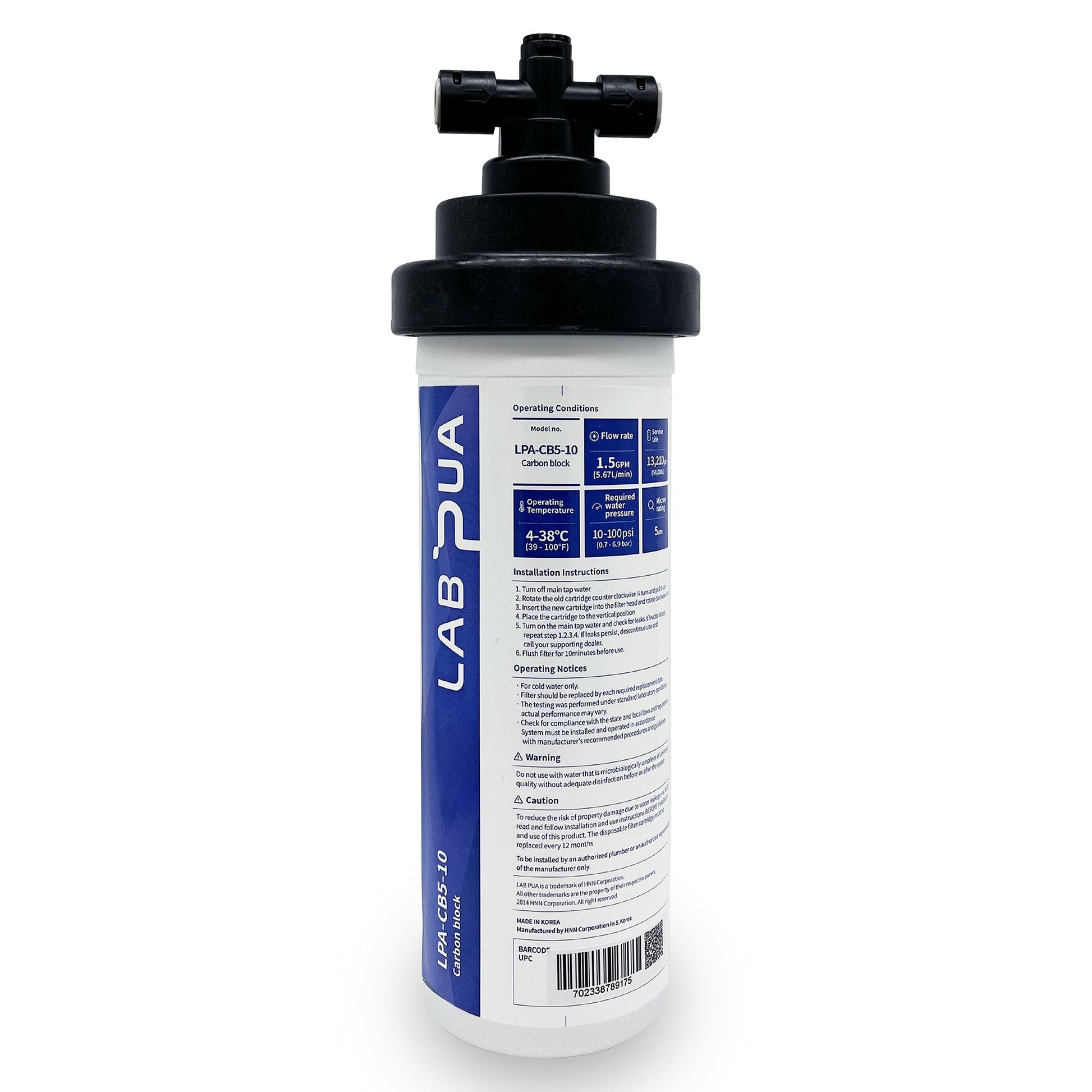 Economaster 60 BCF 19 with Lab Pua LPA - CB5 - 10 (5um Carbon Block, 10″L) - WATER FILTER DISTRIBUTORS