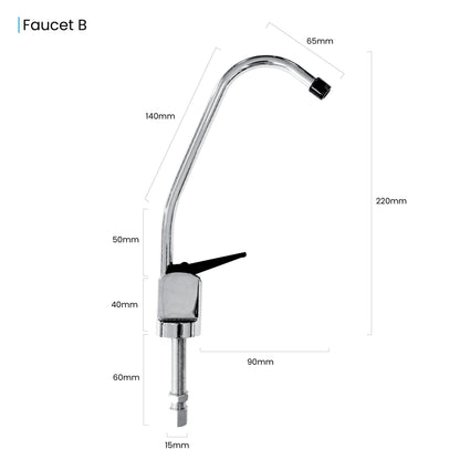 Faucet Water Filter Reverse Osmosis Faucet Tap With Black Lever - WATER FILTER DISTRIBUTORS