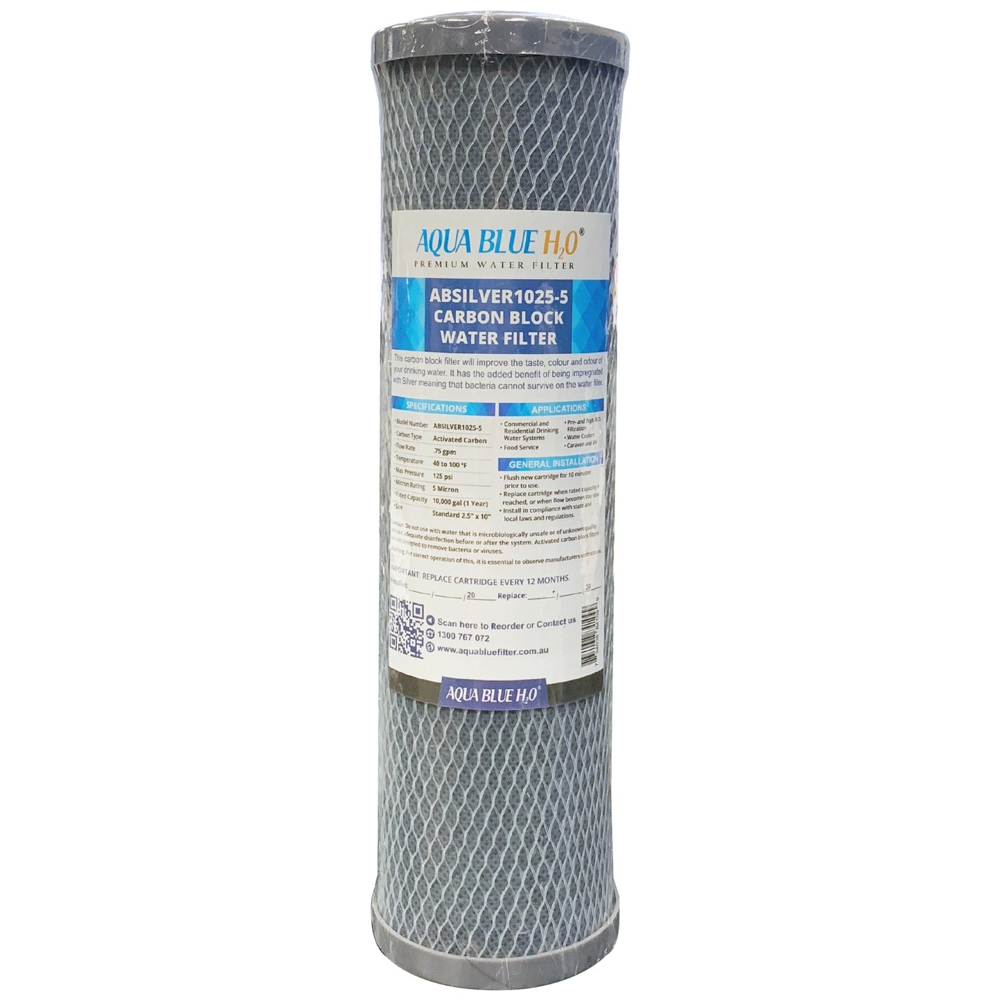 FCT - 10 SILVER CARBON 5 MICRON RATING FILTER - WATER FILTER DISTRIBUTORS
