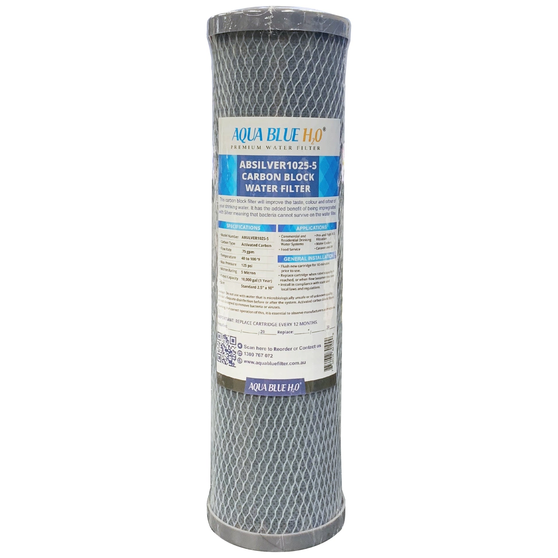FCT - 10 SILVER CARBON 5 MICRON RATING FILTER - WATER FILTER DISTRIBUTORS