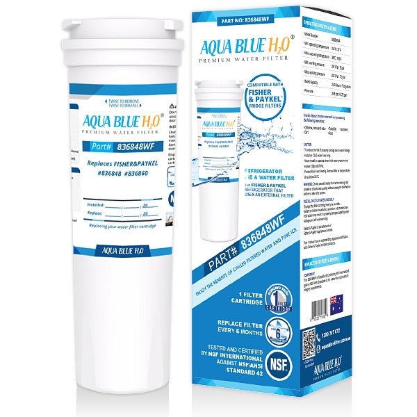 Fisher & Paykel 862285 / 836848 AQUA BLUE H20 836848 - WF - WATER FILTER DISTRIBUTORS