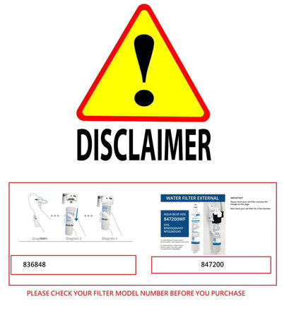 Fisher & Paykel 862285 / 836848 AQUA BLUE H20 836848 - WF - WATER FILTER DISTRIBUTORS