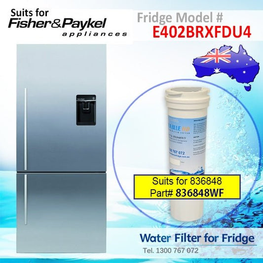 Fisher & Paykel E402BRXFDU4 Fridge Model 836848/13040210 Replacement Filter Part - WATER FILTER DISTRIBUTORS