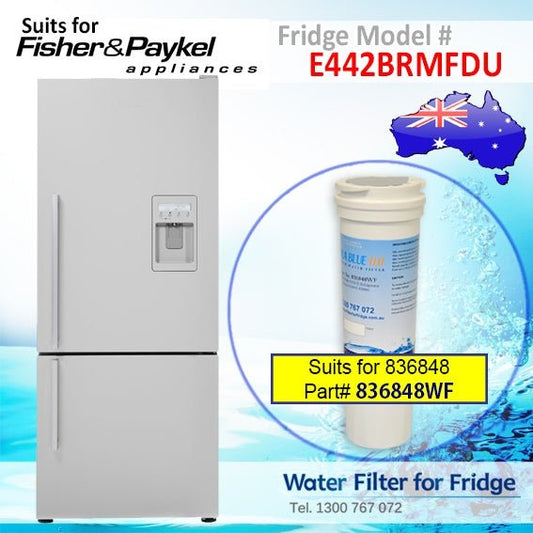Fisher & Paykel E442BRMFDU Fridge Model 836848/13040210 Replacement Filter Part - WATER FILTER DISTRIBUTORS
