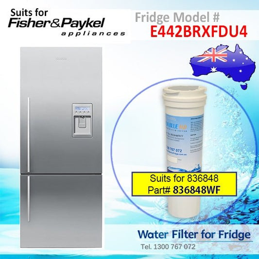Fisher & Paykel E442BRXFDU4 Fridge Model 836848/13040210 Replacement Filter Part - WATER FILTER DISTRIBUTORS