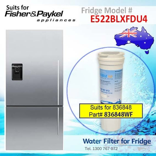 Fisher & Paykel E522BLXFDU4 Fridge Model 836848/13040210 Replacement Filter Part - WATER FILTER DISTRIBUTORS