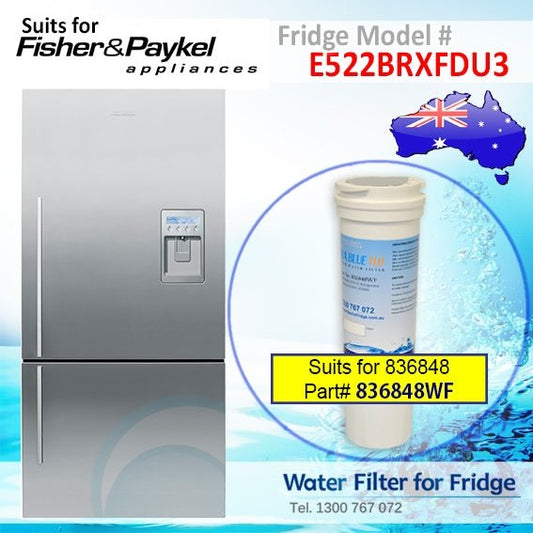 Fisher & Paykel E522BRXFDU3 Fridge Model 836848/13040210 Replacement Filter Part - WATER FILTER DISTRIBUTORS