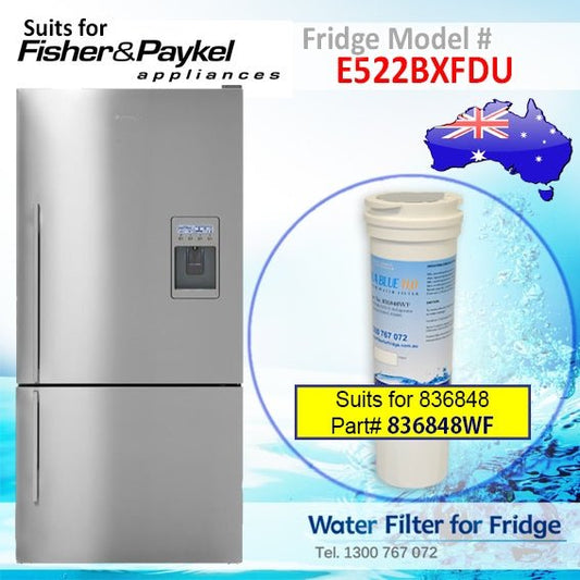 Fisher & Paykel E522BXFDU Fridge Model 836848/13040210 Replacement Filter Part - WATER FILTER DISTRIBUTORS
