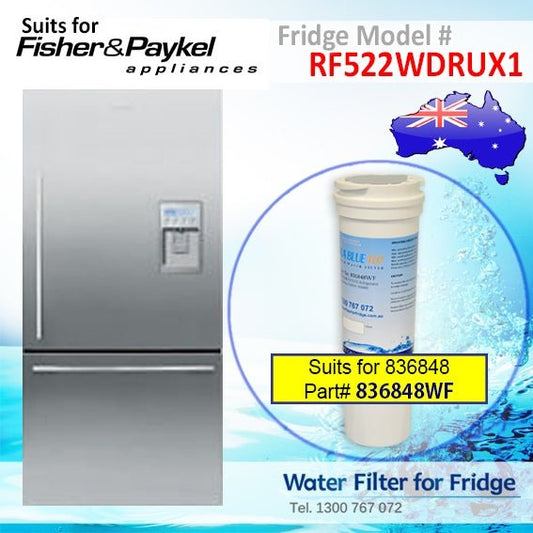Fisher & Paykel RF522WDRUX1 Fridge Model 836848/13040210 Replacement Filter Part - WATER FILTER DISTRIBUTORS