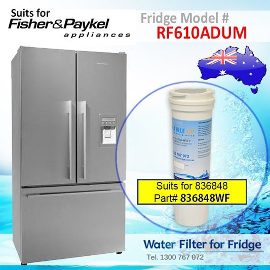 Fisher & Paykel RF610ADUM Fridge Model 836848/13040210 Replacement Filter Part - WATER FILTER DISTRIBUTORS