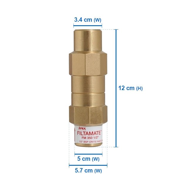 FM350 LEAD FREE, 350kPa 1/2" Genuine APEX Filtamate Pressure Limiting Valve - WATER FILTER DISTRIBUTORS