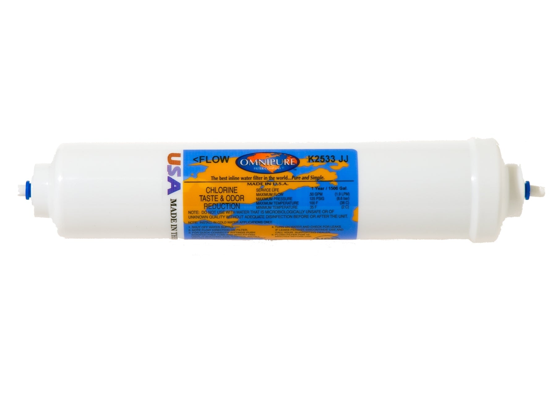GE GXRTQR or GXRTQ External In Line Fridge Water Filter Genuine Omnipure USA - WATER FILTER DISTRIBUTORS