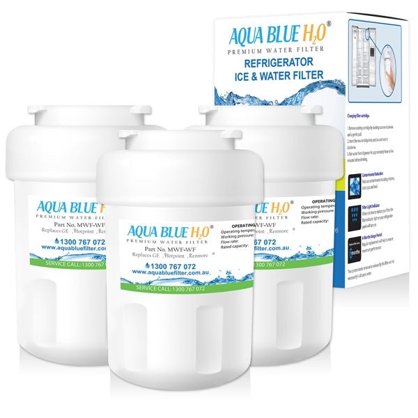 GE MWF MWFP SmartWater Internal Fridge Water Filter by Aqua Blue H20 - WATER FILTER DISTRIBUTORS
