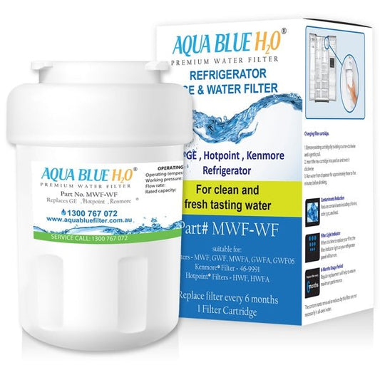 GE MWF MWFP SmartWater Internal Fridge Water Filter by Aqua Blue H20 - WATER FILTER DISTRIBUTORS