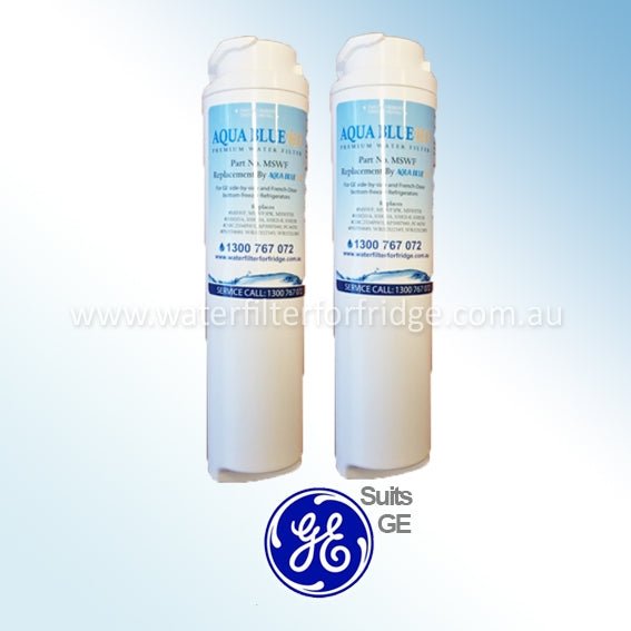GE RCA25RGBFSV Fridge Model Aqua Blue H2O MSWF Water Filter Compatible Replacement - WATER FILTER DISTRIBUTORS
