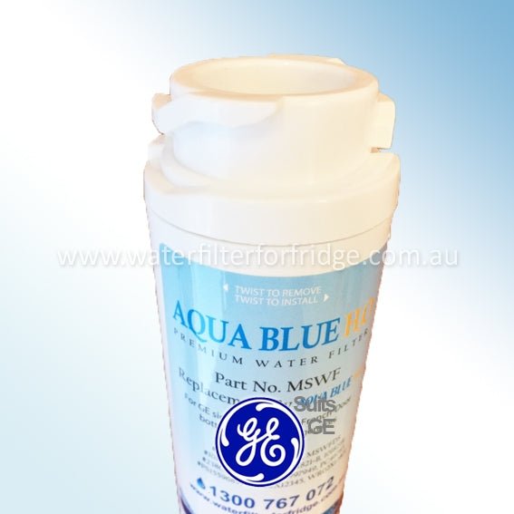 GE RCA25RGBFSV Fridge Model Aqua Blue H2O MSWF Water Filter Compatible Replacement - WATER FILTER DISTRIBUTORS