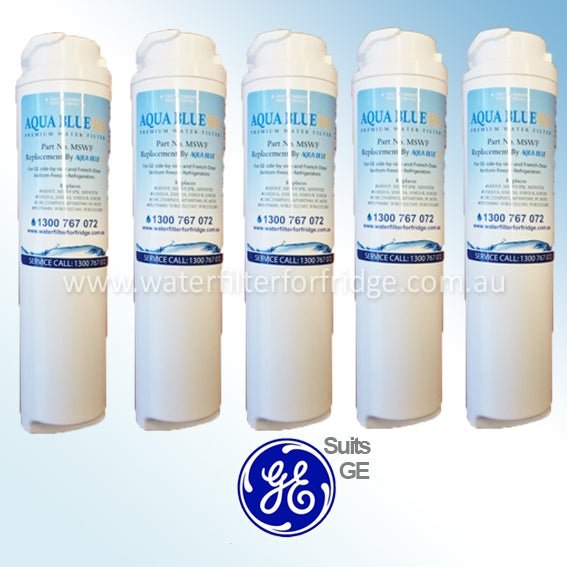 GE RCA25RGBFSV Fridge Model Aqua Blue H2O MSWF Water Filter Compatible Replacement - WATER FILTER DISTRIBUTORS