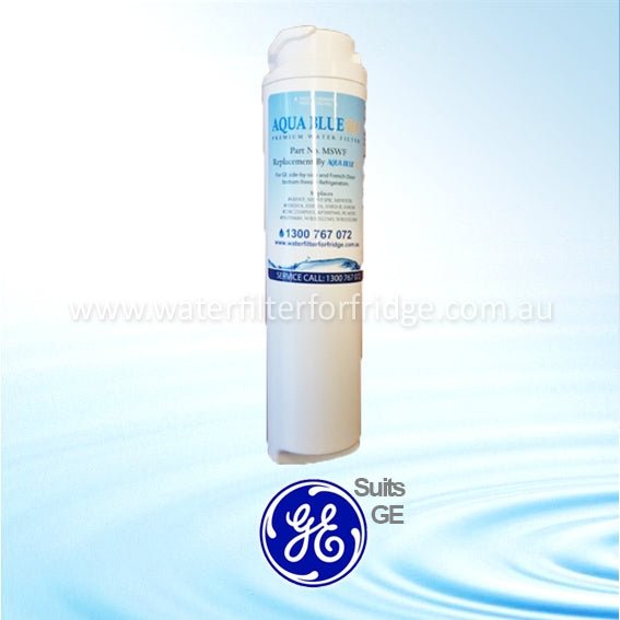 GE RCA25RGBFSV Fridge Model Aqua Blue H2O MSWF Water Filter Compatible Replacement - WATER FILTER DISTRIBUTORS