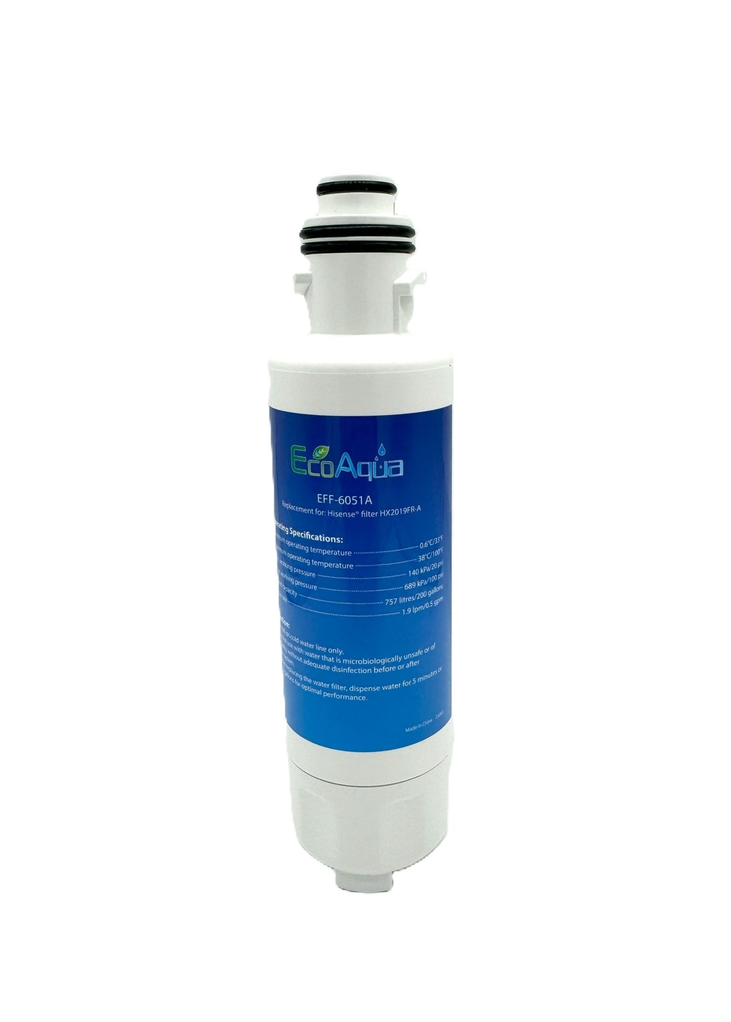 Generic Hisense HX2019FR - A Replacement Fridge Filter Cartridge EcoAqua EFF - 6051A - WATER FILTER DISTRIBUTORS