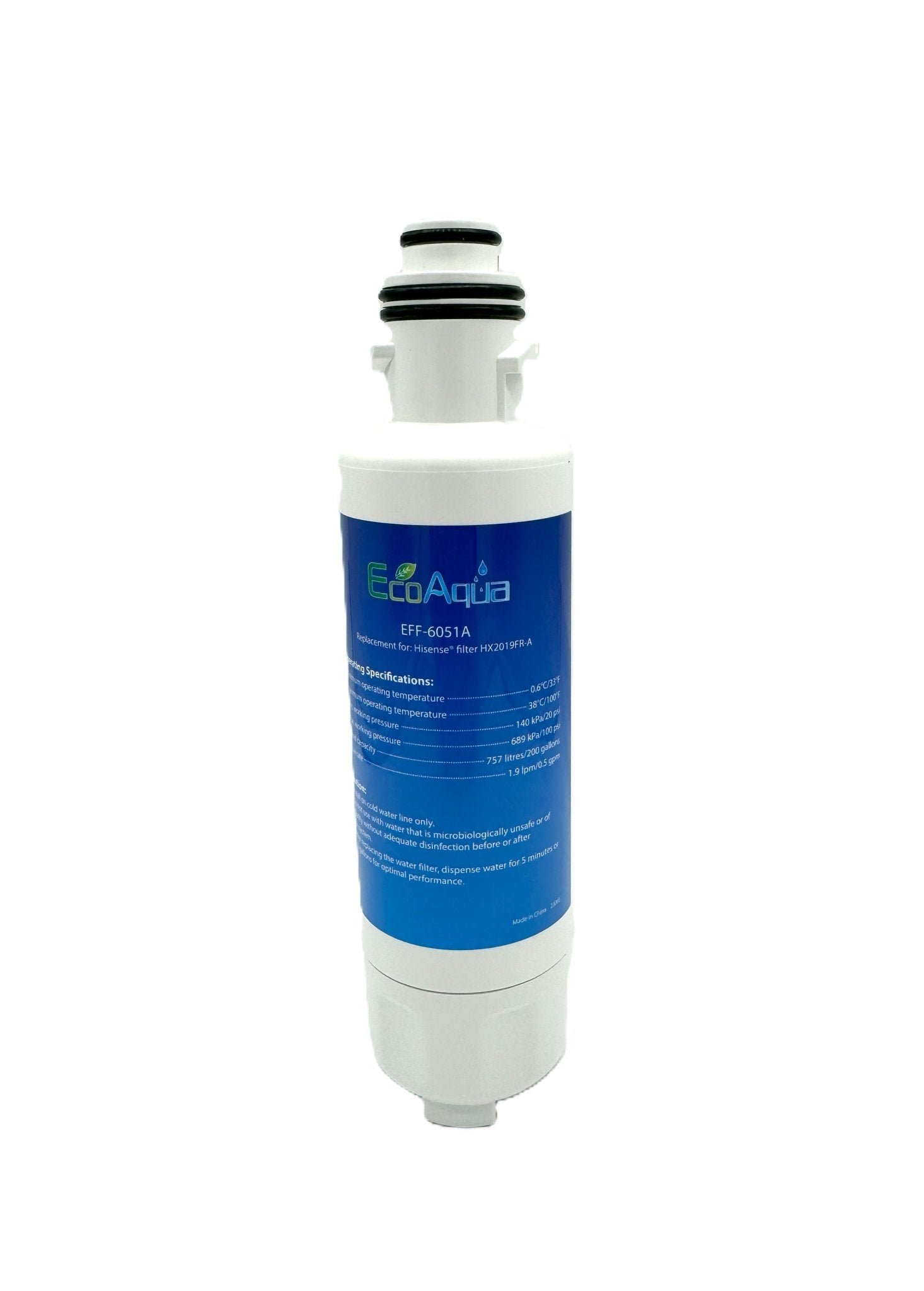 Generic Hisense HX2019FR - A Replacement Fridge Filter Cartridge EcoAqua EFF - 6051A - WATER FILTER DISTRIBUTORS