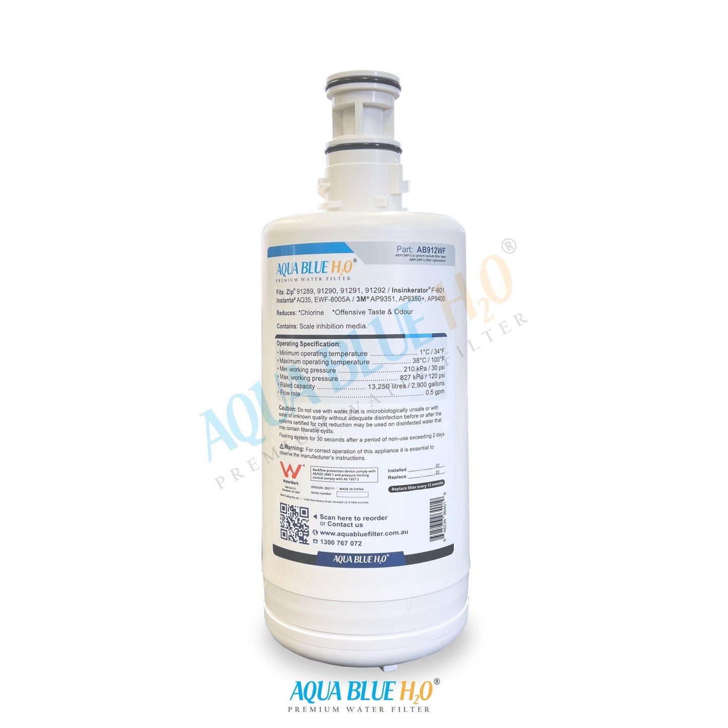 Generic ZIP GlobalPlus 91289 Generic Replacement Water Filter AB912WF - WATER FILTER DISTRIBUTORS