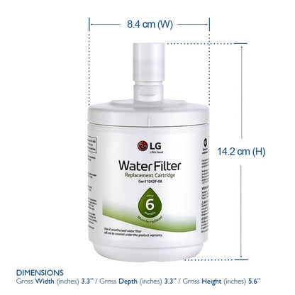 Genuine LG 5231JA2002A ADQ72910901 Gen11042F - 08 Water Filters (LT500P) Premium filters - WATER FILTER DISTRIBUTORS