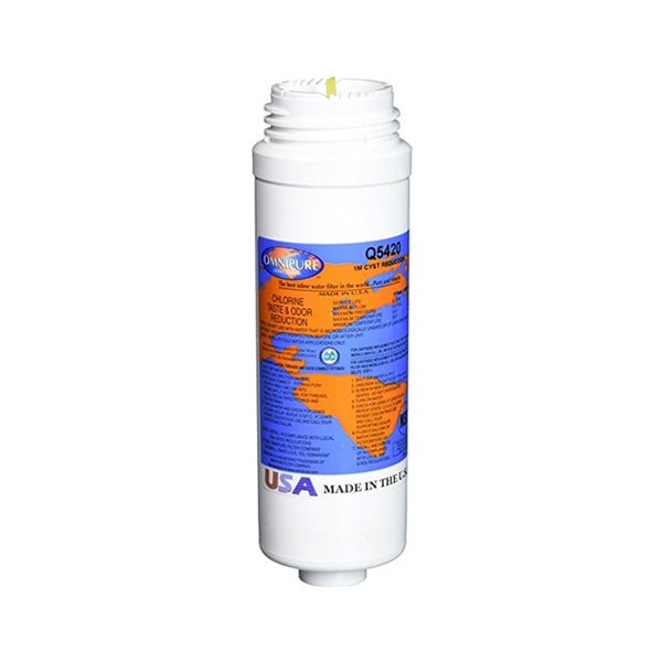 Genuine Omnipure Q5420 Q - Series 1 Micron Carbon Block Filter Cartridge - WATER FILTER DISTRIBUTORS
