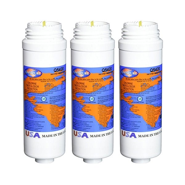 Genuine Omnipure Q5420 Q - Series 1 Micron Carbon Block Filter Cartridge - WATER FILTER DISTRIBUTORS