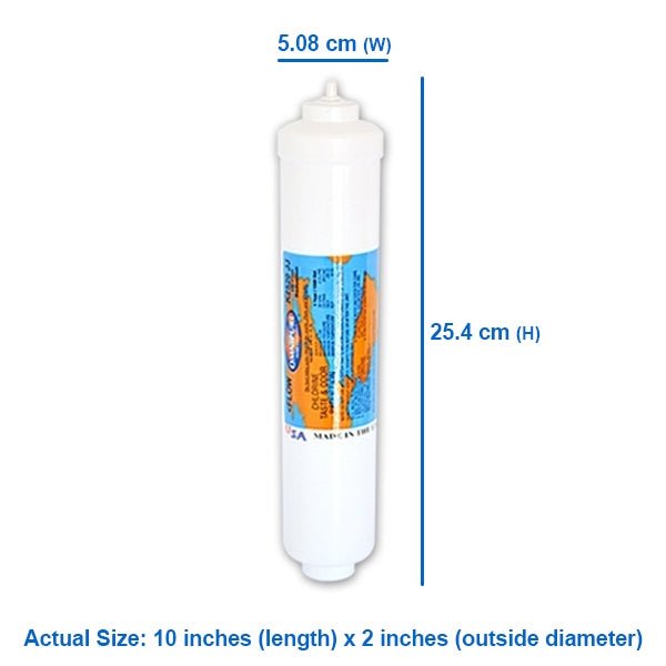 Inline water filter K2520 JJ Push Fit 1/4" Omnipure - WATER FILTER DISTRIBUTORS