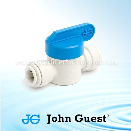 John Guest Shut - Off Valve - Polypro Straight - 3/8 Tube x 3/8 Tube 10MM - WATER FILTER DISTRIBUTORS