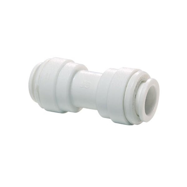 John Guest White Acetal Fittings Equal Straight Connector CI0408W Tube OD 1/4" - WATER FILTER DISTRIBUTORS
